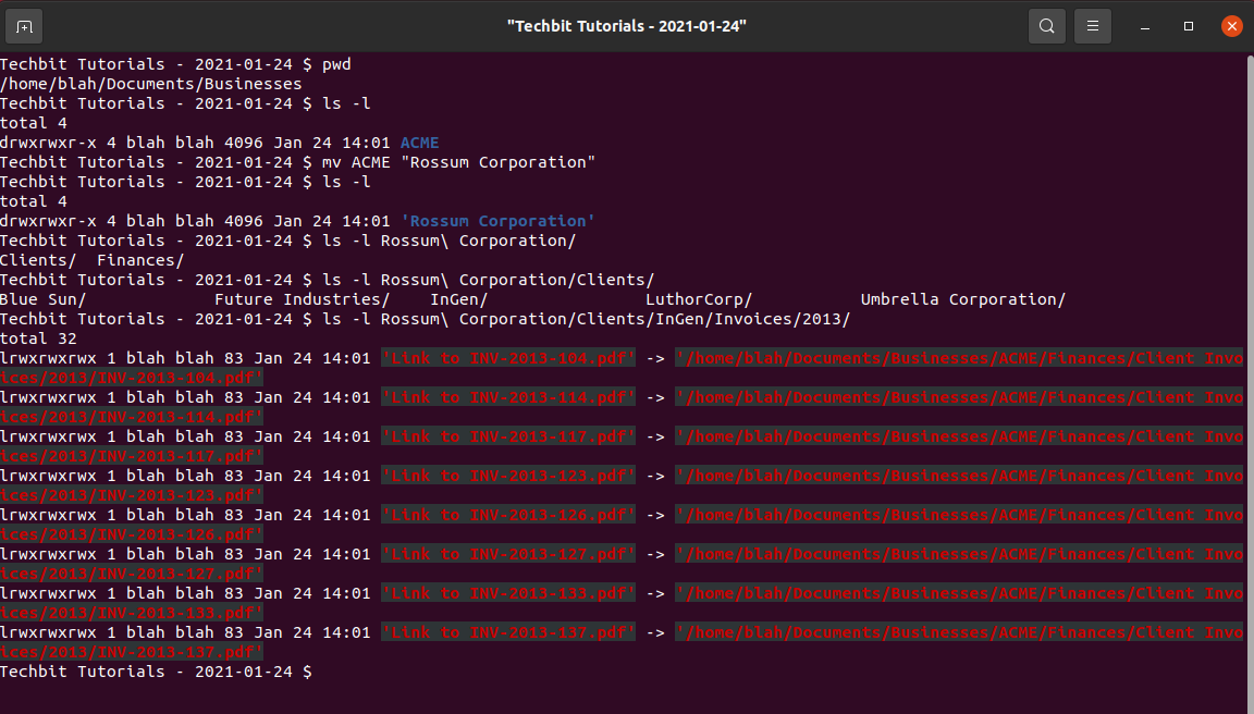 Image showing broken symlinks